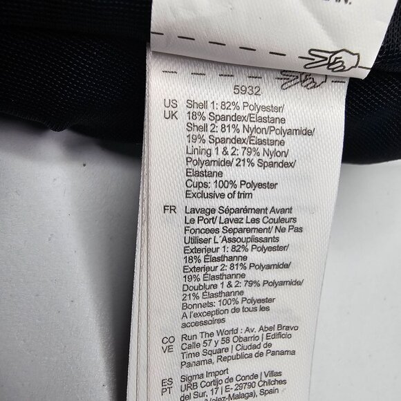 Brooks Moving Comfort S Black Lightly Lined Sports Bra Racerback 32C 34C Wicking - Picture 6 of 6